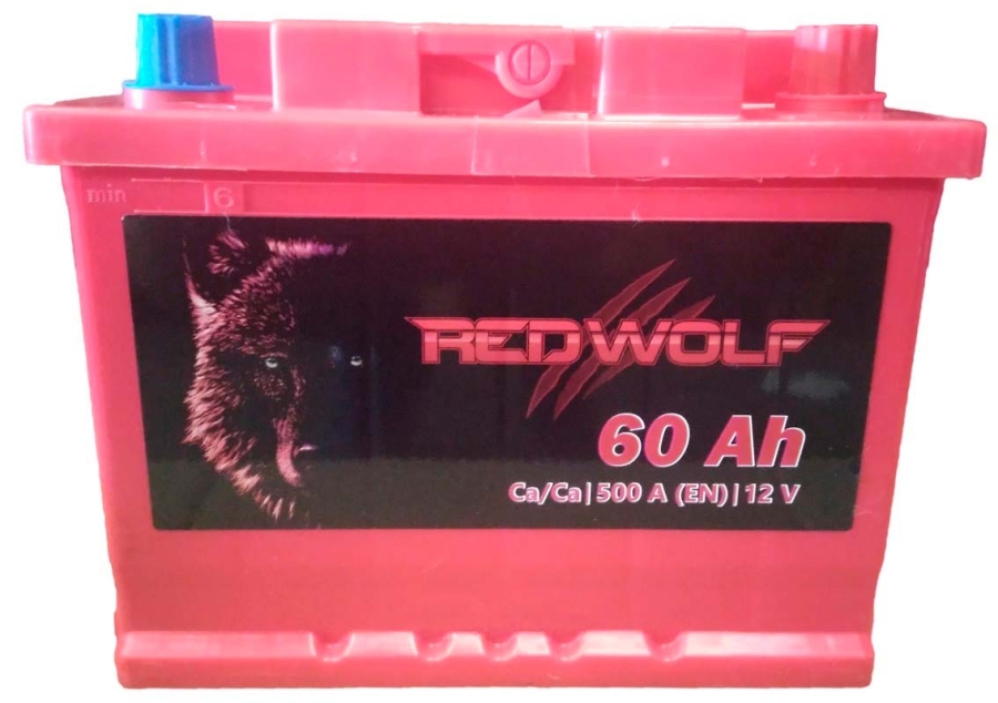 Батарея аккумуляторная REDWOLF RW600 60А/ч 500А обратная полярн. стандартные (Европа) клеммы