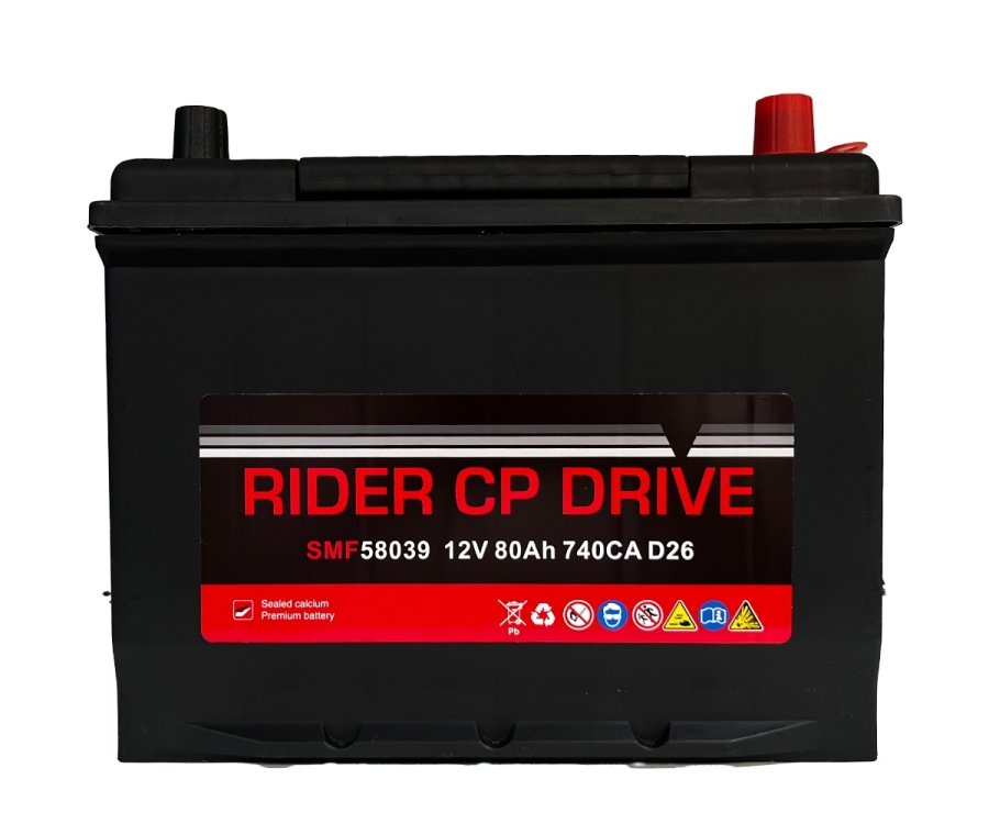 Аккумулятор Rider CP Drive 90D26L(58039) оп 80 Ач 740 А 258х172х220 борт SMF [D26]